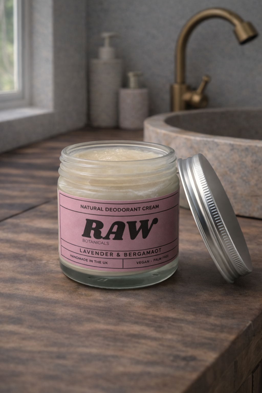 RAW Botanicals Natural Deodorant Cream – Lavender & Bergamot
